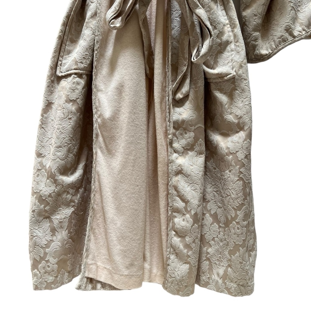 Victoria’s Secret VTG 90s Gold Label Cream Terry Cloth Floral Brocade Robe - Picture 9 of 16
